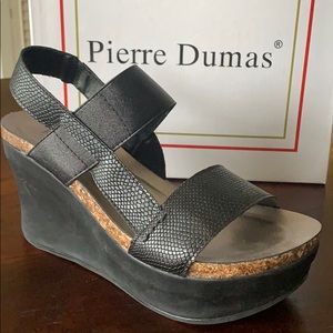 Pierre Dumas platform wedge sandals. Original box